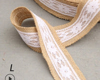 HKM-858451 5CM Wide Jute Lace Roll for DIY Crafts and Home Decor