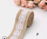 HKM-858451 5CM Wide Jute Lace Roll for DIY Crafts and Home Decor