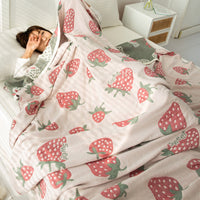 HKM-858515 Cotton Four-Layer Gauze Air Conditioning Blanket, Multiple Sizes Available