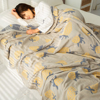 HKM-858515 Cotton Four-Layer Gauze Air Conditioning Blanket, Multiple Sizes Available