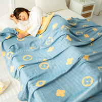 HKM-858515 Cotton Four-Layer Gauze Air Conditioning Blanket, Multiple Sizes Available