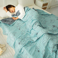 HKM-858515 Cotton Four-Layer Gauze Air Conditioning Blanket, Multiple Sizes Available