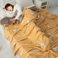 HKM-858515 Cotton Four-Layer Gauze Air Conditioning Blanket, Multiple Sizes Available