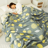 HKM-858515 Cotton Four-Layer Gauze Air Conditioning Blanket, Multiple Sizes Available