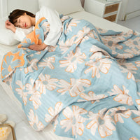 HKM-858515 Cotton Four-Layer Gauze Air Conditioning Blanket, Multiple Sizes Available