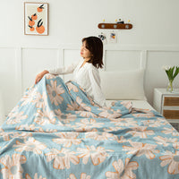 HKM-858515 Cotton Four-Layer Gauze Air Conditioning Blanket, Multiple Sizes Available