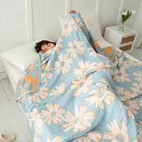 HKM-858515 Cotton Four-Layer Gauze Air Conditioning Blanket, Multiple Sizes Available