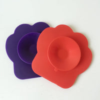 HKM-858707 Silicone Pet Bath Artifact Pad for Gentle Cleaning - 13x13 in Red or Violet