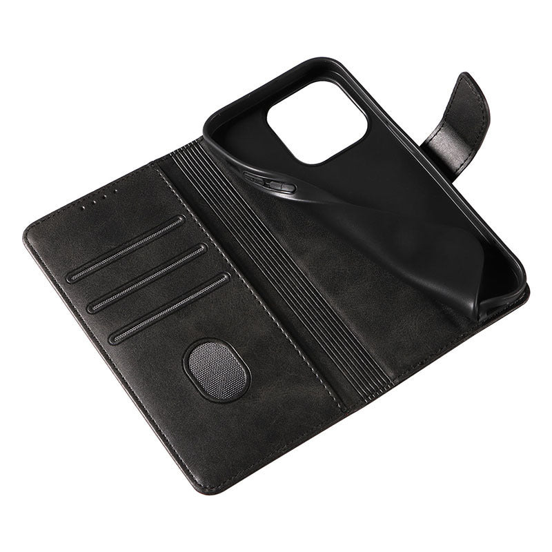 HKM-858771 Cow Print Leather Flip Phone Case for iPhone Models - Multiple Colors Available