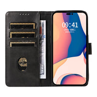 HKM-858771 Cow Print Leather Flip Phone Case for iPhone Models - Multiple Colors Available
