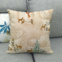 HKM-858899 Cozy American Country Style Linen Pillowcase with Grid Pattern