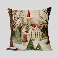 HKM-858899 Cozy American Country Style Linen Pillowcase with Grid Pattern