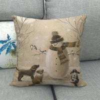 HKM-858899 Cozy American Country Style Linen Pillowcase with Grid Pattern