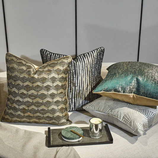 HKM-858963 Modern Luxurious Floral Pillows for Bedroom – Square Cushion Covers in Various Sizes