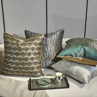 HKM-858963 Modern Luxurious Floral Pillows for Bedroom – Square Cushion Covers in Various Sizes