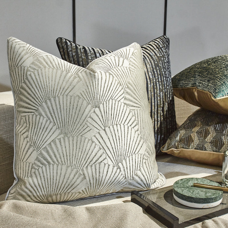 HKM-858963 Modern Luxurious Floral Pillows for Bedroom – Square Cushion Covers in Various Sizes