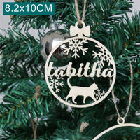 HKM-858963 Wooden Holiday Pendant - Christmas Tree, Paw Prints, Cat Faces & More, 100mmX100mm