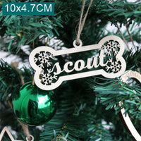 HKM-858963 Wooden Holiday Pendant - Christmas Tree, Paw Prints, Cat Faces & More, 100mmX100mm