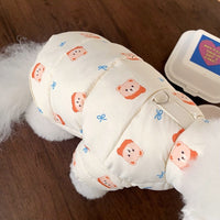HKM-859091 Cozy Bear Cotton-Padded Coat for Small Dogs and Cats - Autumn and Winter Pet Clothing