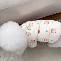 HKM-859091 Cozy Bear Cotton-Padded Coat for Small Dogs and Cats - Autumn and Winter Pet Clothing