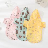 HKM-859155 Fashionable Dog Raincoat in Cute Bear, Ice Cream, and Floral Designs - Sizes S to XL