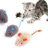 HKM-859283 Pet Cat Plush Catnip Mouse Shape Interactive Toy