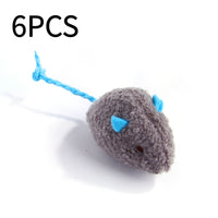 HKM-859283 Pet Cat Plush Catnip Mouse Shape Interactive Toy