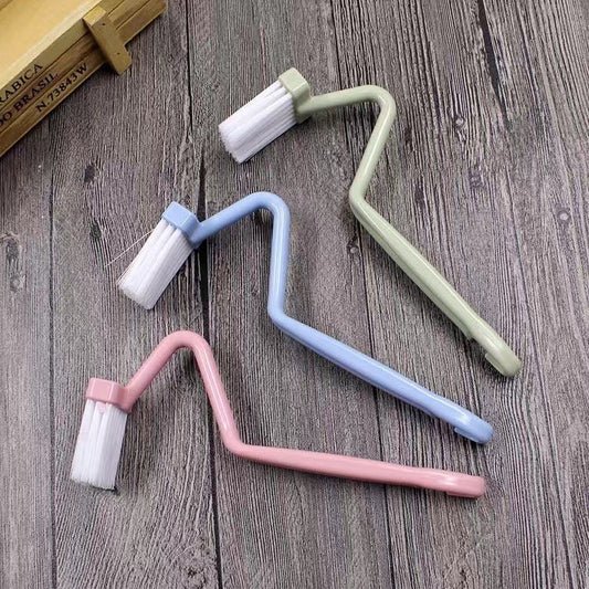 HKM-859347 Curved Toilet Brush with Long Handle for Easy Corner Cleaning, Wall Mounted Design