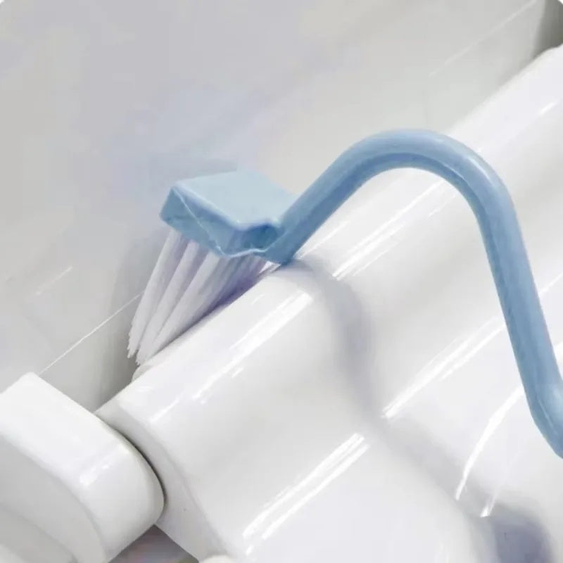 HKM-859347 Curved Toilet Brush with Long Handle for Easy Corner Cleaning, Wall Mounted Design