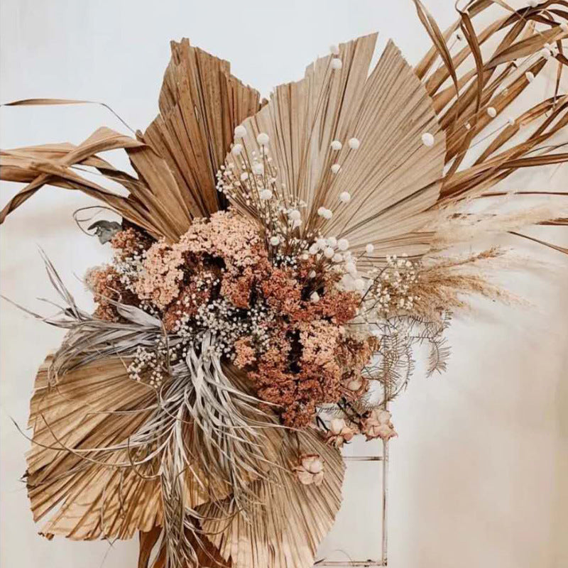 HKM-859347 Dried Palm Leaf for Window Reception and Wedding Arch Decoration