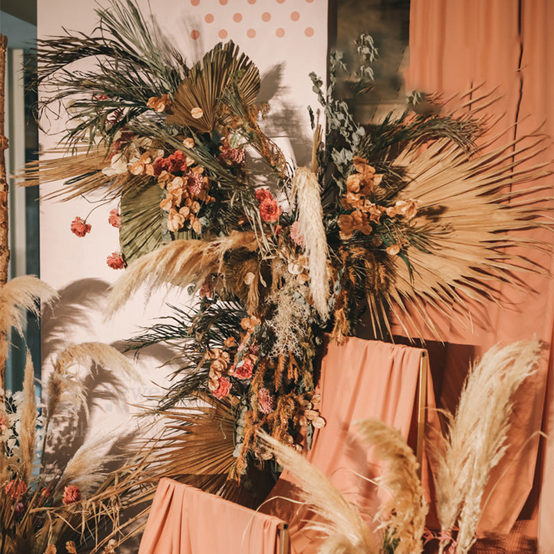 HKM-859347 Dried Palm Leaf for Window Reception and Wedding Arch Decoration