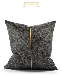 HKM-859347 New Chinese Style Simple Jacquard Pillow Cushion - Hu Si, 45x45cm Cotton Cover