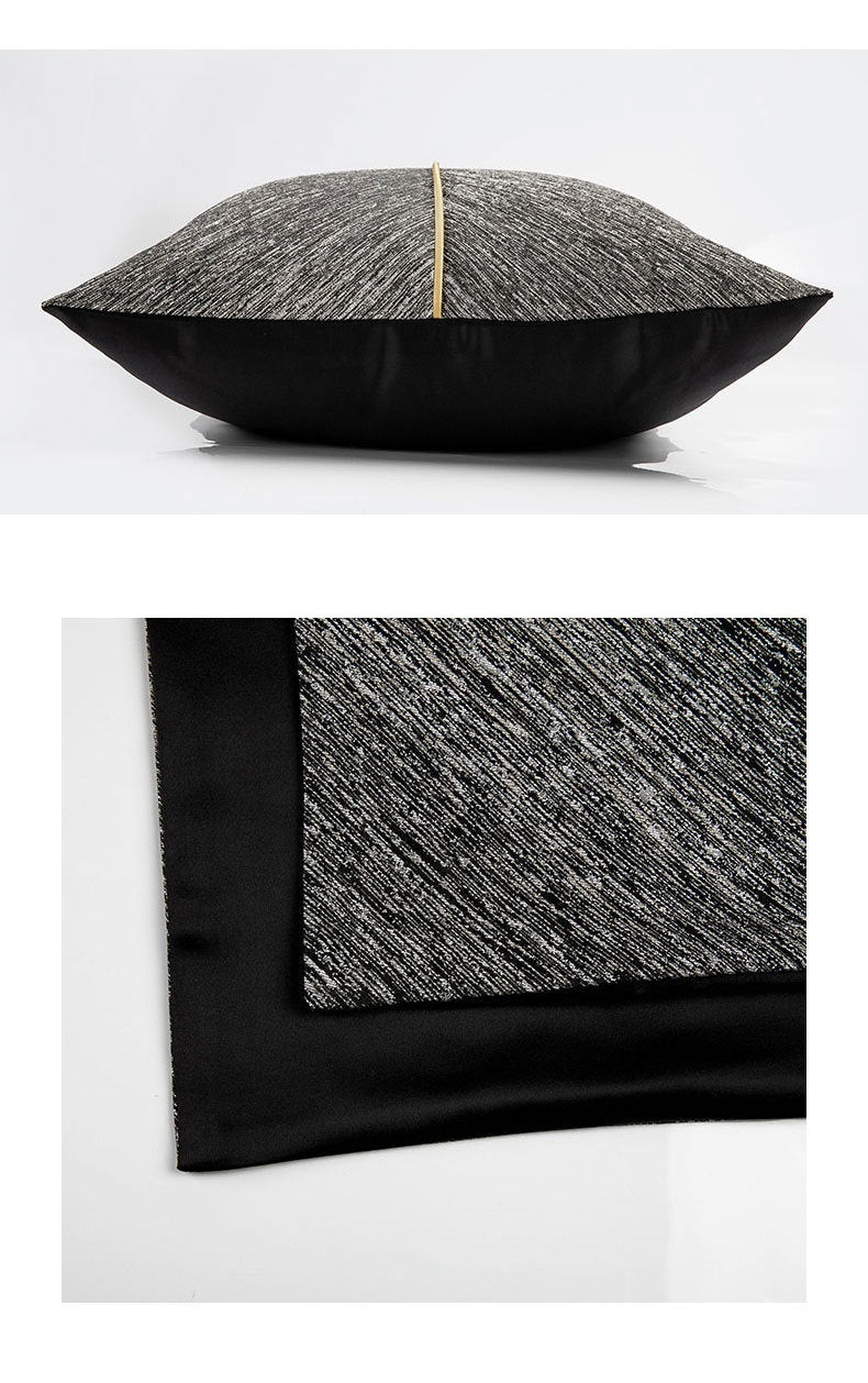 KTX-859347 New Chinese Style Simple Jacquard Pillow Cushion - Hu Si, 45x45cm Cotton Cover