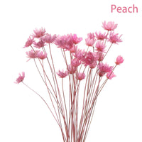 HKM-859603 Artificial Flower Decoration Set – 30-Piece Handmade Assortment in Gold, Green, Lake Blue, and Peach