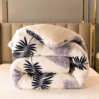 HKM-859667 Thick Lamb Fleece Winter Quilt - Warm Flannel in Various Colors and Sizes