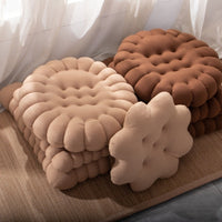 HKM-859731 Plush Octagonal Star Seat Cushion for Office and Dining - Light Brown, Dark Coffee, Gray, Pink