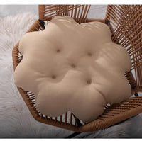 HKM-859731 Plush Octagonal Star Seat Cushion for Office and Dining - Light Brown, Dark Coffee, Gray, Pink