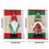 HKM-859795 Christmas Refrigerator Door Handle Covers - Festive Faceless Doll Set for Kitchen Decor