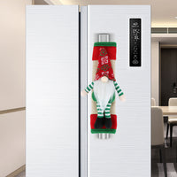 HKM-859795 Christmas Refrigerator Door Handle Covers - Festive Faceless Doll Set for Kitchen Decor