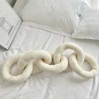 HKM-859795 Love Lock Lambswool Pillow Cushion for Bedroom Decor, 25CM Diameter