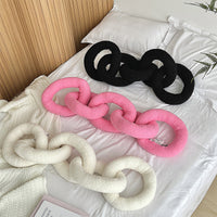 HKM-859795 Love Lock Lambswool Pillow Cushion for Bedroom Decor, 25CM Diameter