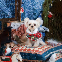 HKM-859923 Cat Christmas Cloak and Dog Shawl Pet Warm Scarf for Winter Celebration