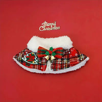 HKM-859923 Cat Christmas Cloak and Dog Shawl Pet Warm Scarf for Winter Celebration