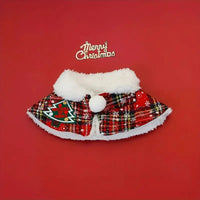 HKM-859923 Cat Christmas Cloak and Dog Shawl Pet Warm Scarf for Winter Celebration