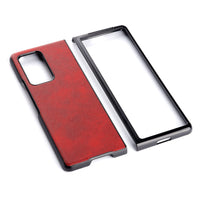 HKM-859923 Two-Color Cow Pattern Folding Screen Phone Case for Samsung Z Fold 2 5G