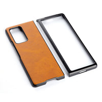 HKM-859923 Two-Color Cow Pattern Folding Screen Phone Case for Samsung Z Fold 2 5G