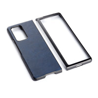 HKM-859923 Two-Color Cow Pattern Folding Screen Phone Case for Samsung Z Fold 2 5G