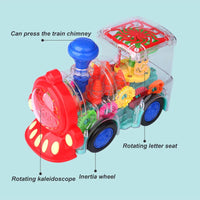 HKM-859923 Universal 360 Degree Rotating Electric Train Toy with Music and Flashing Lights for Ages 3+