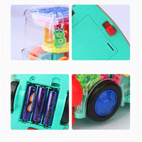 HKM-859923 Universal 360 Degree Rotating Electric Train Toy with Music and Flashing Lights for Ages 3+