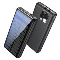 HKM-860051 Dual-Wire Solar Power Bank with Input and Output Ports
